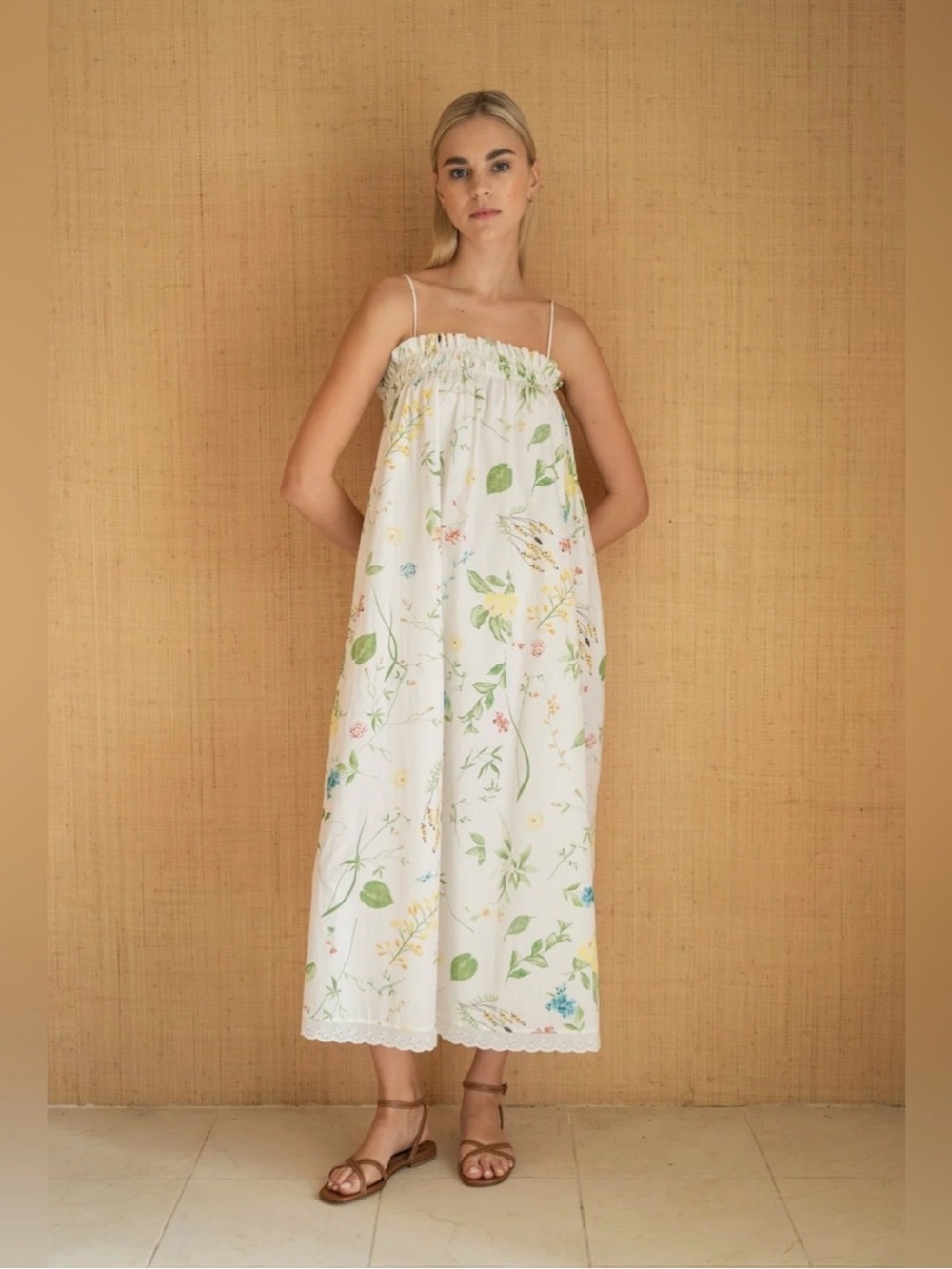 LA MAREGOLD The Sammy Dress in Celeste Vintage Floral Print Size Small EUC